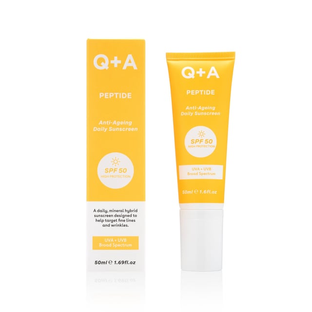 Q+A Peptide SPF50 Renewing Face Sunscreen 50 ml