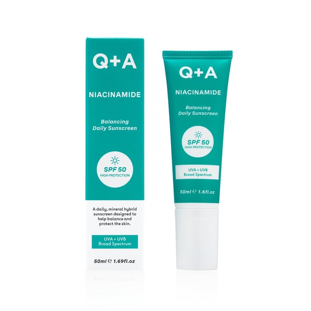 Q+A Niacinamide SPF50 Balancing Face Sunscreen 50 ml | Hudvård - Solskydd - Solskydd för ansikte | Apoteka