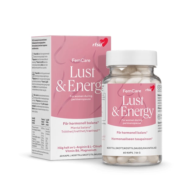 RFSU FemCare Lust & Energy 60 kapslar | Vitaminer & kosttillskott - Vitaminer & mineraler - Multivitamin - Multivitamin för kvinnor,Vitaminer & kosttillskott - Hormonell balans,Vitaminer & kosttillskott - Energi & fokus | Apoteka