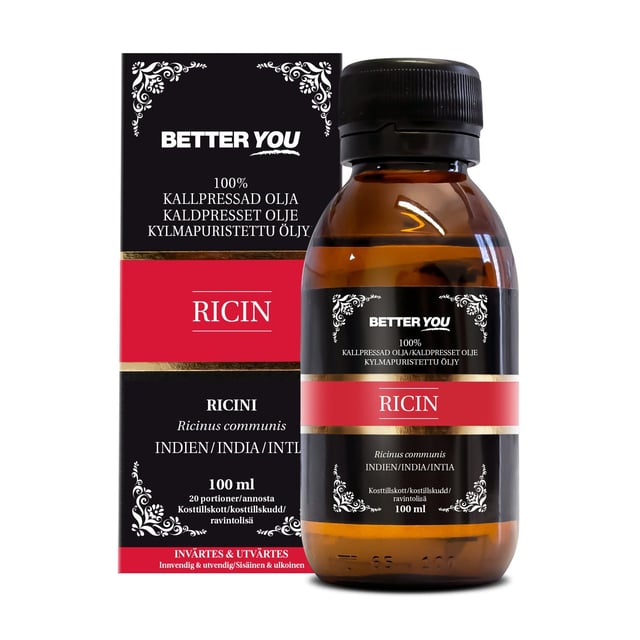 Better You Ricinolja Kallpressad 100 ml | Hudvård - Kroppsvård - Kroppsolja - Återfuktande olja,Hudvård - Ansiktsvård - Ansiktsolja,Vitaminer & kosttillskott - Omega-3 & fettsyror,Hårvård - Håroljor & hårserum | Apoteka