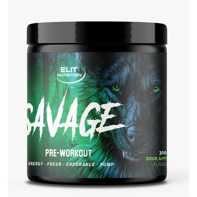 Elit Nutrition Savage PWO Sour Apple 300 g | Träning - Energigivande - PWO | Apoteka