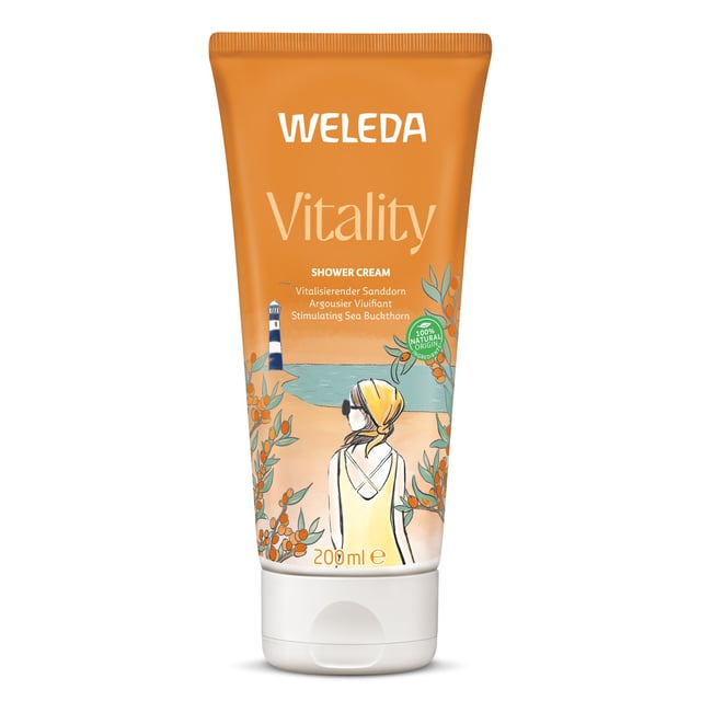 Weleda Vitality Shower Cream Sea Buckthorn 200 ml | Hudvård - Kroppsvård - Bad & dusch - Duschkräm & duschtvål | Apoteka