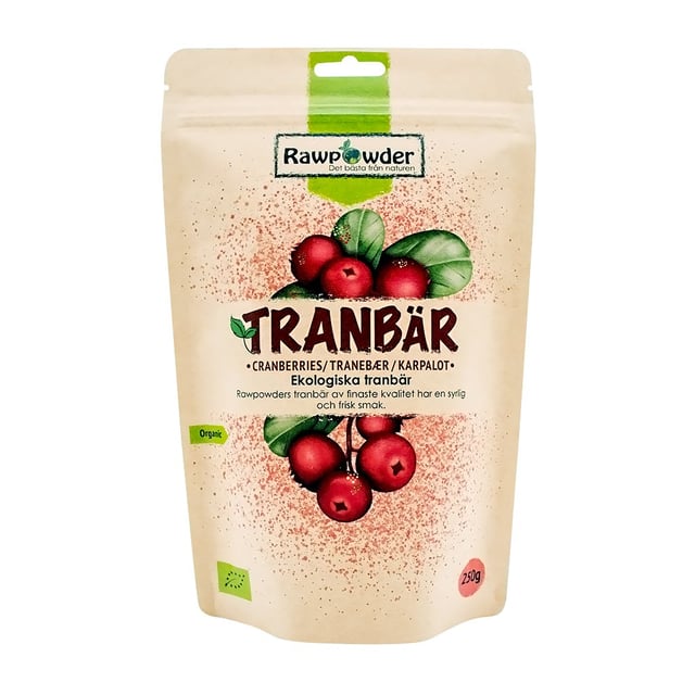 Rawpowder Tranbär Torkade 250 g | Mat & dryck - Superfood - Smoothiepulver,Mat & dryck - Skafferi - Torkad frukt, nötter & frön | Apoteka