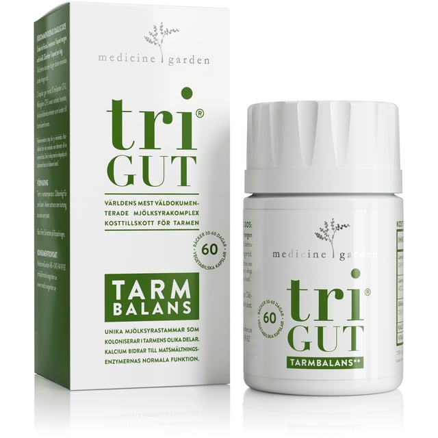MedicineGarden TriGUT Tarmbalans 60 kapslar | Vitaminer & kosttillskott - Kosttillskott för mage - Mjölksyrabakterier,Mage & tarm - Mjölksyratabletter,Vitaminer & kosttillskott - Immunförsvar | Apoteka