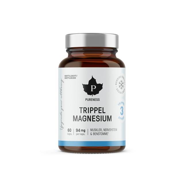 Pureness Trippel Magnesium 60 kapslar | Vitaminer & kosttillskott - Vitaminer & mineraler - Magnesium | Apoteka