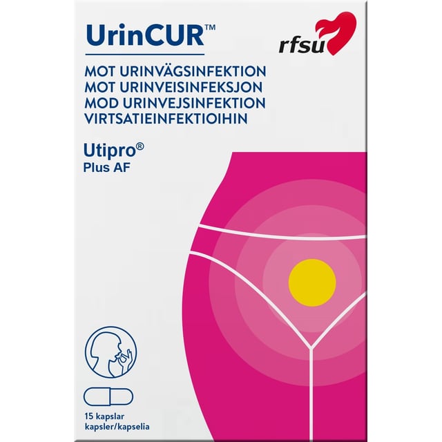RFSU UrinCur Utipro Plus 15 kapslar | Intimvård - Underlivsbesvär - Urinvägsinfektion | Apoteka