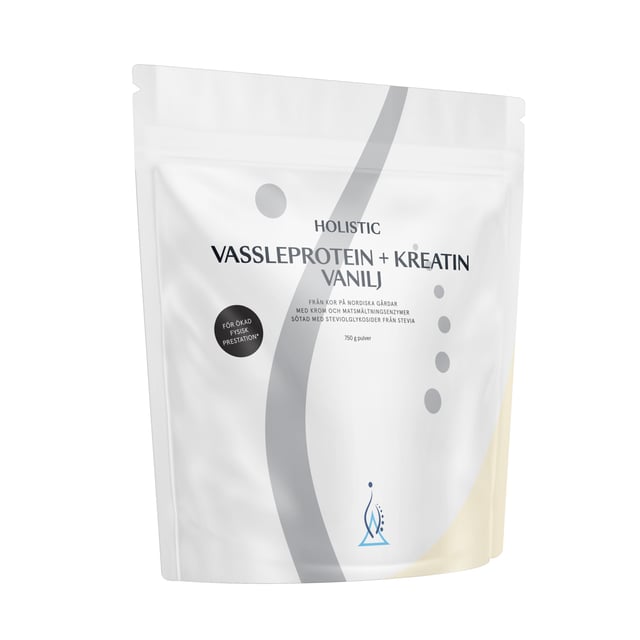 Holistic Vassleprotein + Kreatin Vanilj 750 g | Träning - Proteintillskott - Proteinpulver - Vassleprotein,Träning - Energigivande - Kreatin | Apoteka