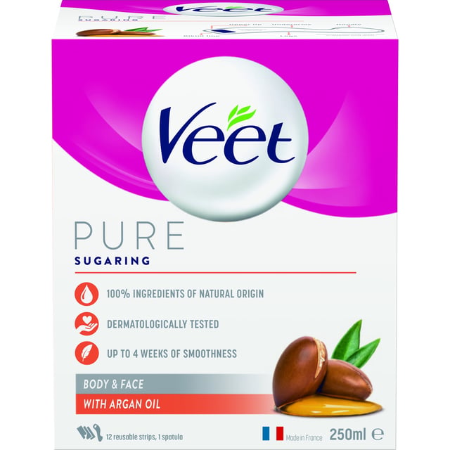Veet Pure Sugaring Warm Wax Argan Oil Body & Face 250 ml