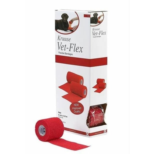 Vet-Flex Co-Flex Röd 5 cm x 4,5 m 10 st