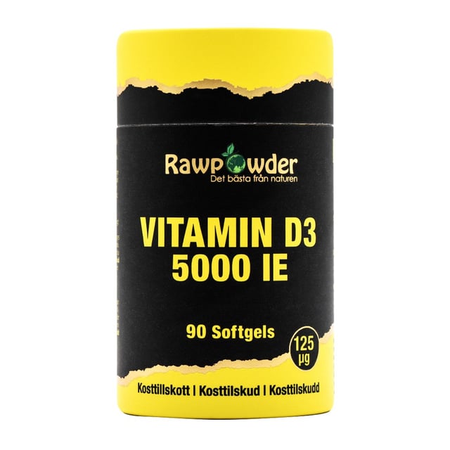 Rawpowder Vitamin D3 5000 90 softgels | Vitaminer & kosttillskott - Vitaminer & mineraler - D-vitamin | Apoteka