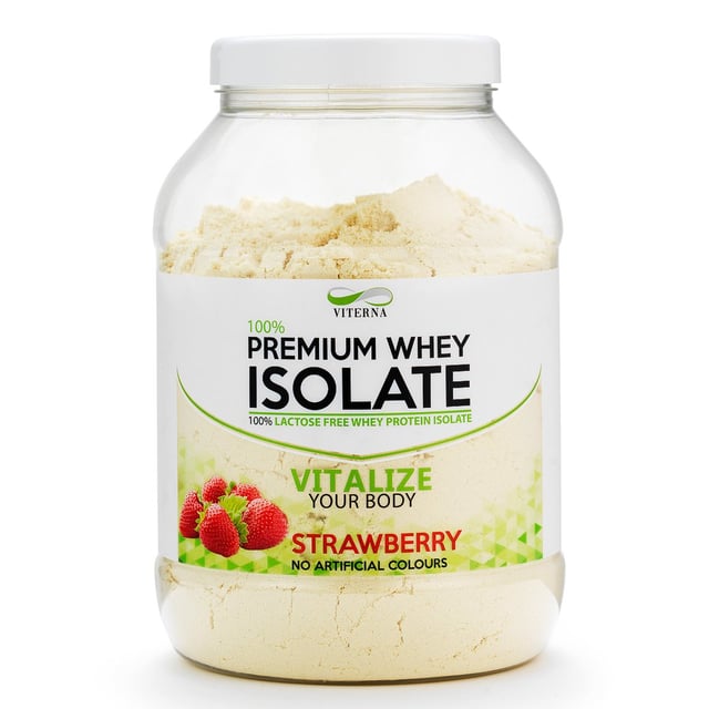 Viterna 100% Premium Whey Isolate Strawberry 900g | Träning - Proteintillskott - Proteinpulver - Vassleprotein | Apoteka