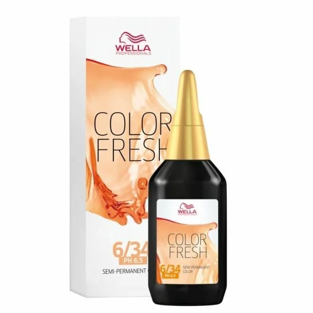 Wella Professionals Color Fresh 6/34 Dark Gold Red Blonde 75 ml | Hårvård - Hårfärg - Färgbomb | Apoteka