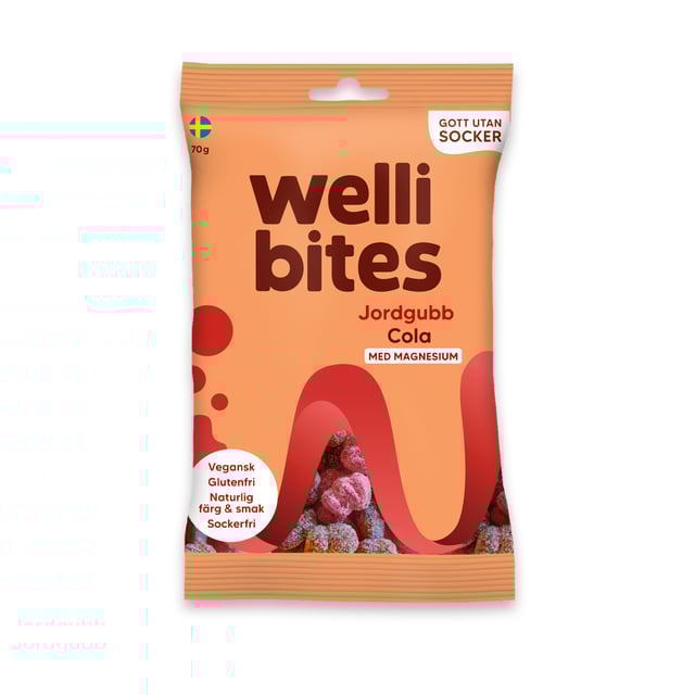 Wellibites Jordgubb & Cola 70g | Mat & dryck - Snacks & godis - Godis | Apoteka