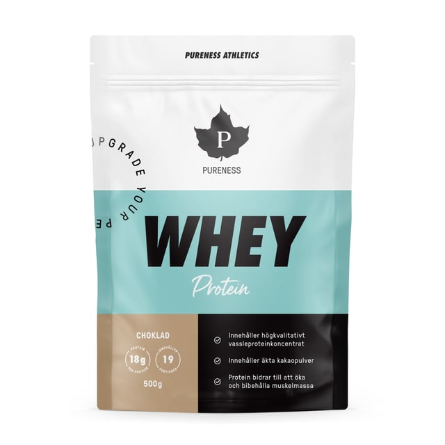 Pureness Athletics Whey Protein Choklad 500 g | Träning - Proteintillskott - Proteinpulver - Vassleprotein | Apoteka
