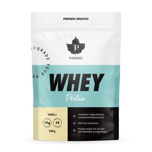 Pureness Athletics Whey Protein Vanilj 500 g | Träning - Proteintillskott - Proteinpulver - Vassleprotein | Apoteka