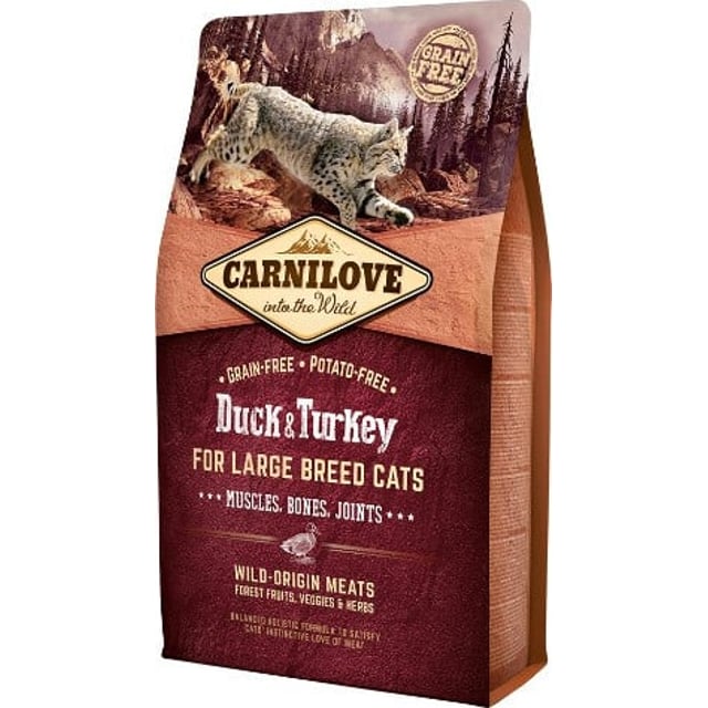 Carnilove Duck Turkey Large Breed Cats Muscles Bones Joints 2 kg | Djur - Djurfoder & tillskott | Apoteka