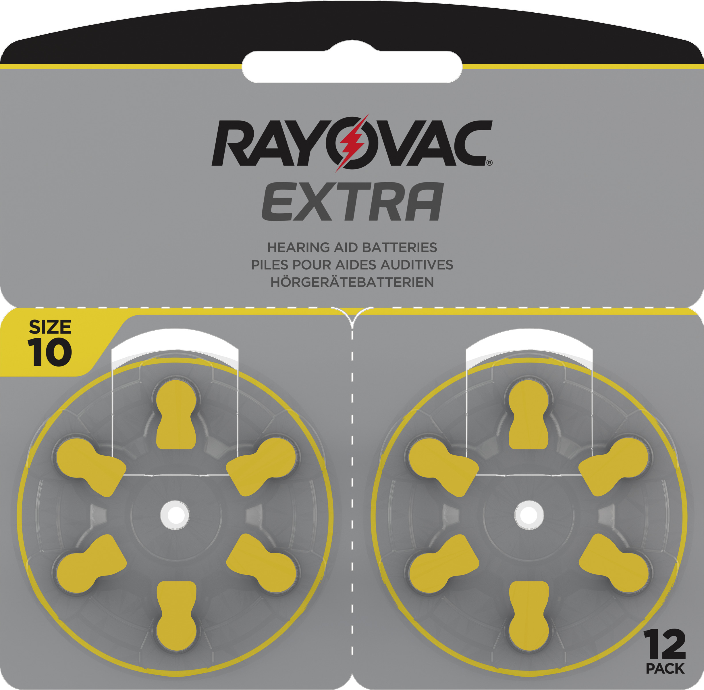 Rayovac Extra Hörapparatsbatterier 10 Gul 12 st