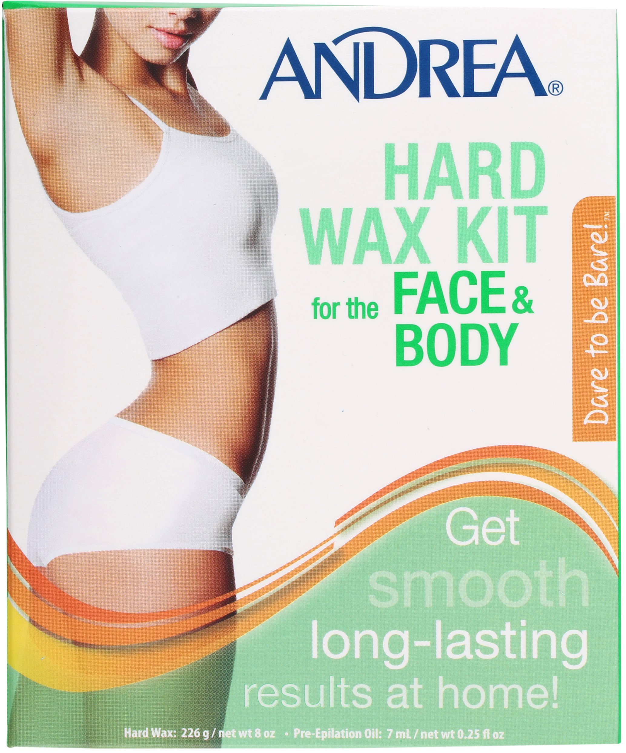 Andrea Hard Wax Kit Face & Body 226 g + 7 ml