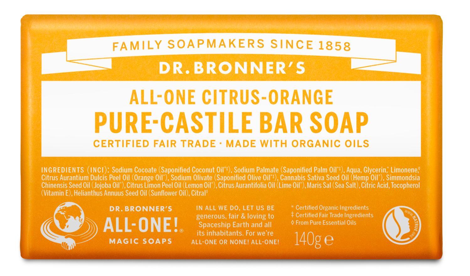 Dr. Bronner’s Citrus Bar Soap 140 g