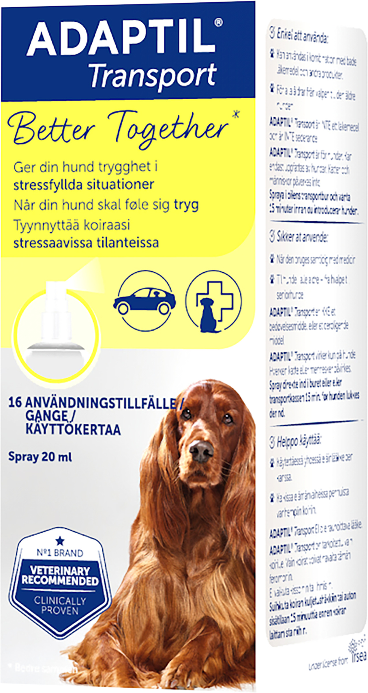 K p Adaptil Transport Spray 20 ml Apohem