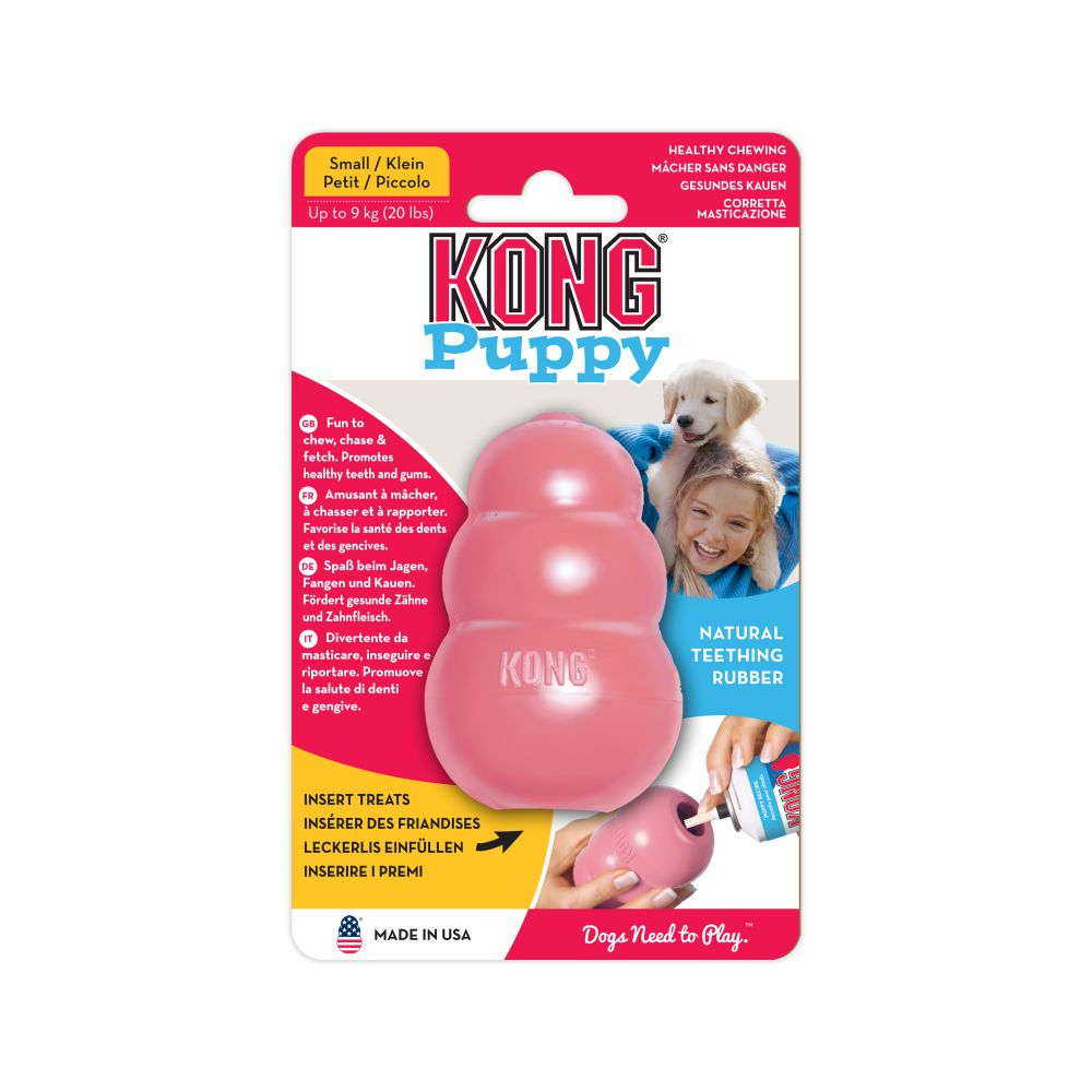 Kong Puppy Tugg- och Aktivitetsleksak Small Rosa 1 st