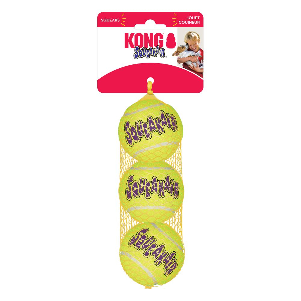 Kong Airdog Squeaker Tennisboll L 7 cm 3 st