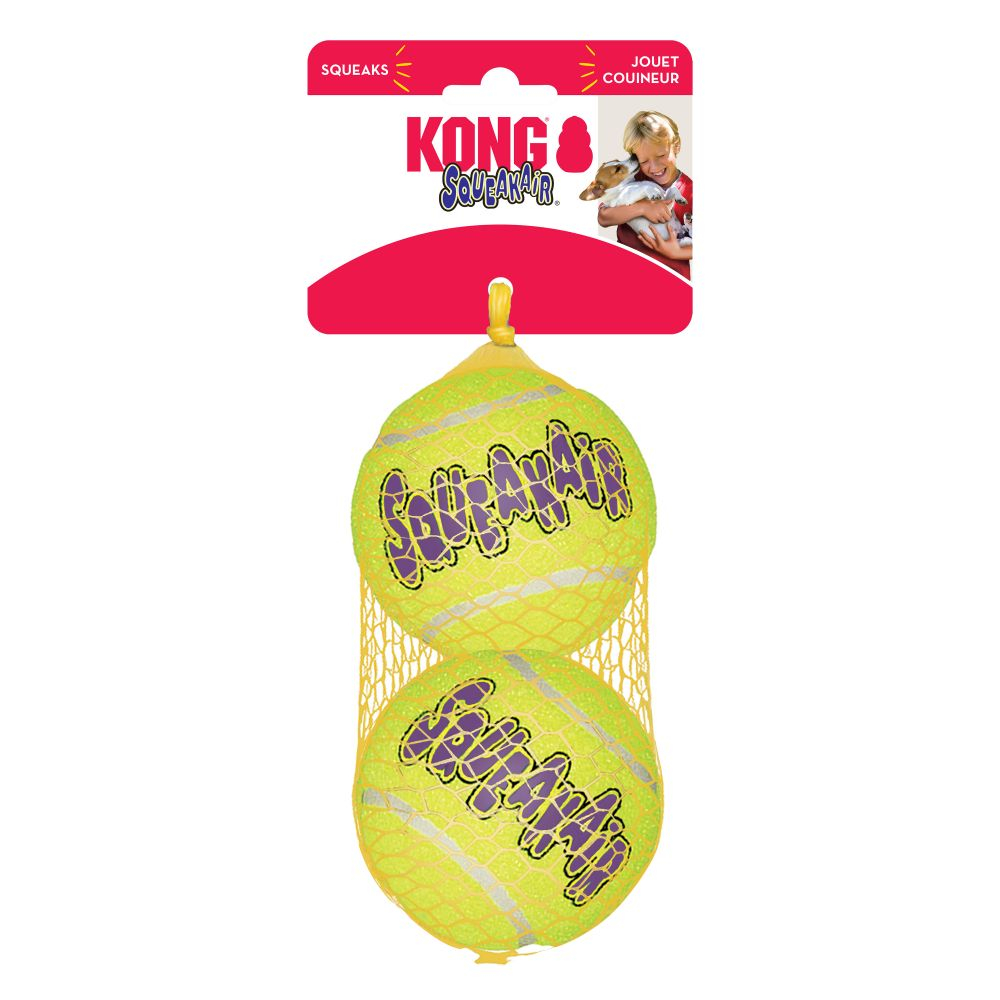 Kong Airdog Squeaker Tennisboll L 8 cm 2 st