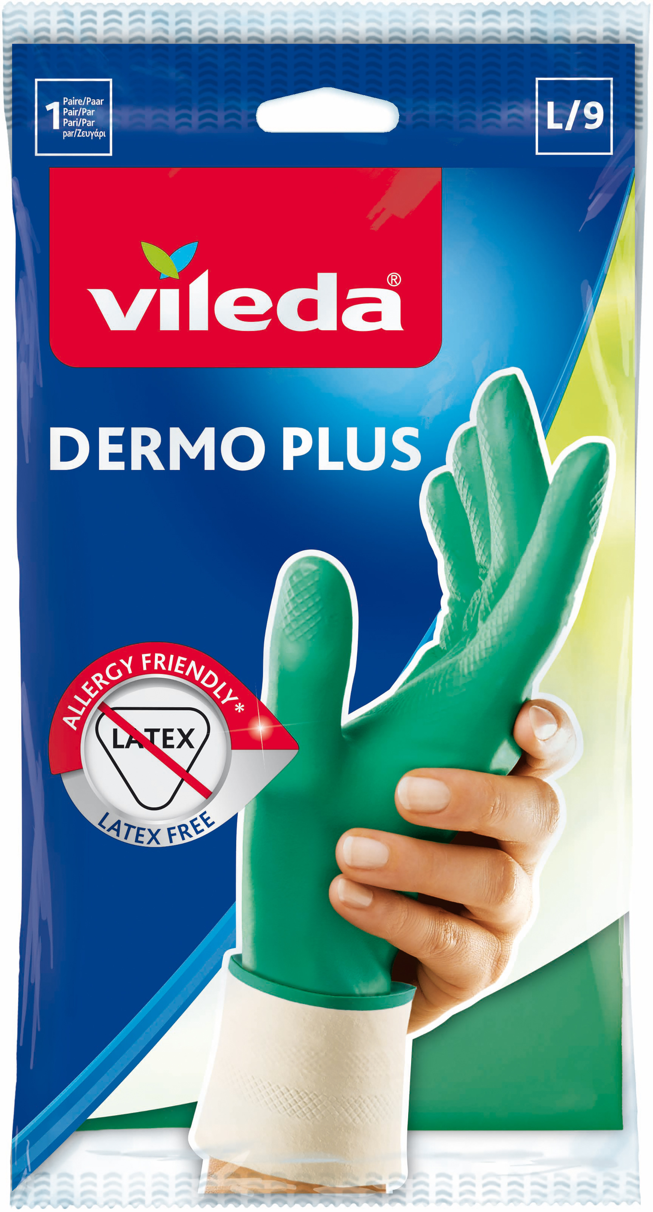 Vileda Dermo Plus Handske L 1 par