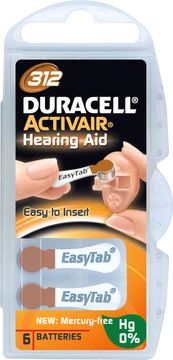 Duracell Activair Batteri 312 - 6 st