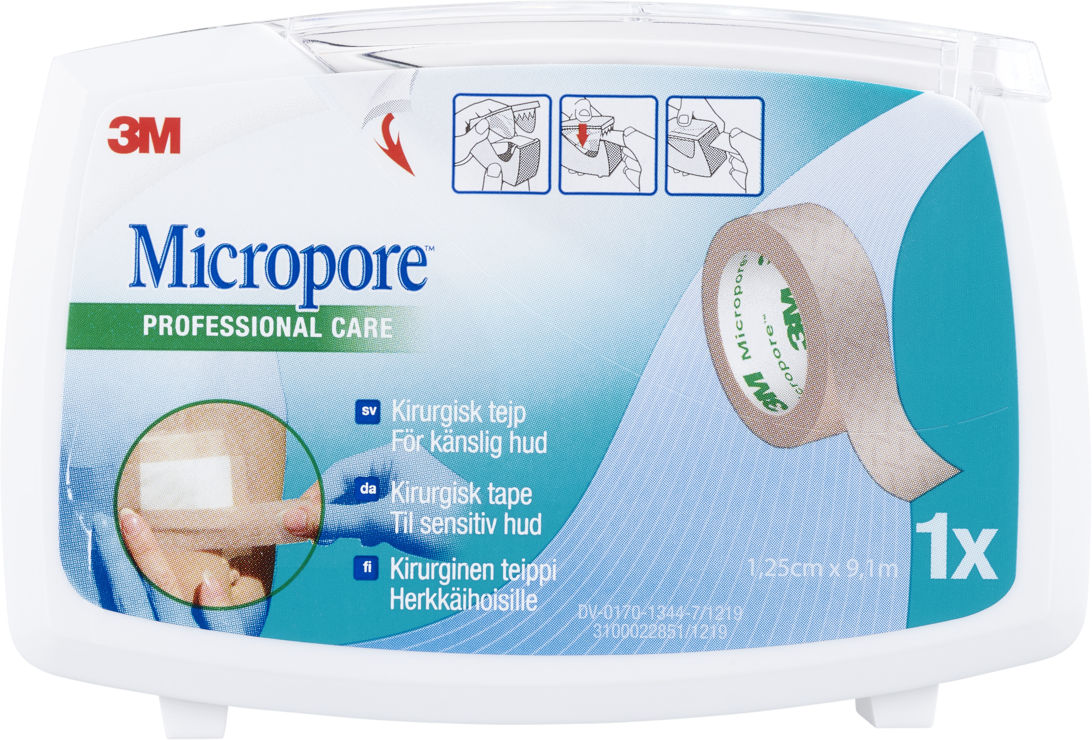 Micropore Kirurgisk Tejp Brun 9,14 x 1,25 cm