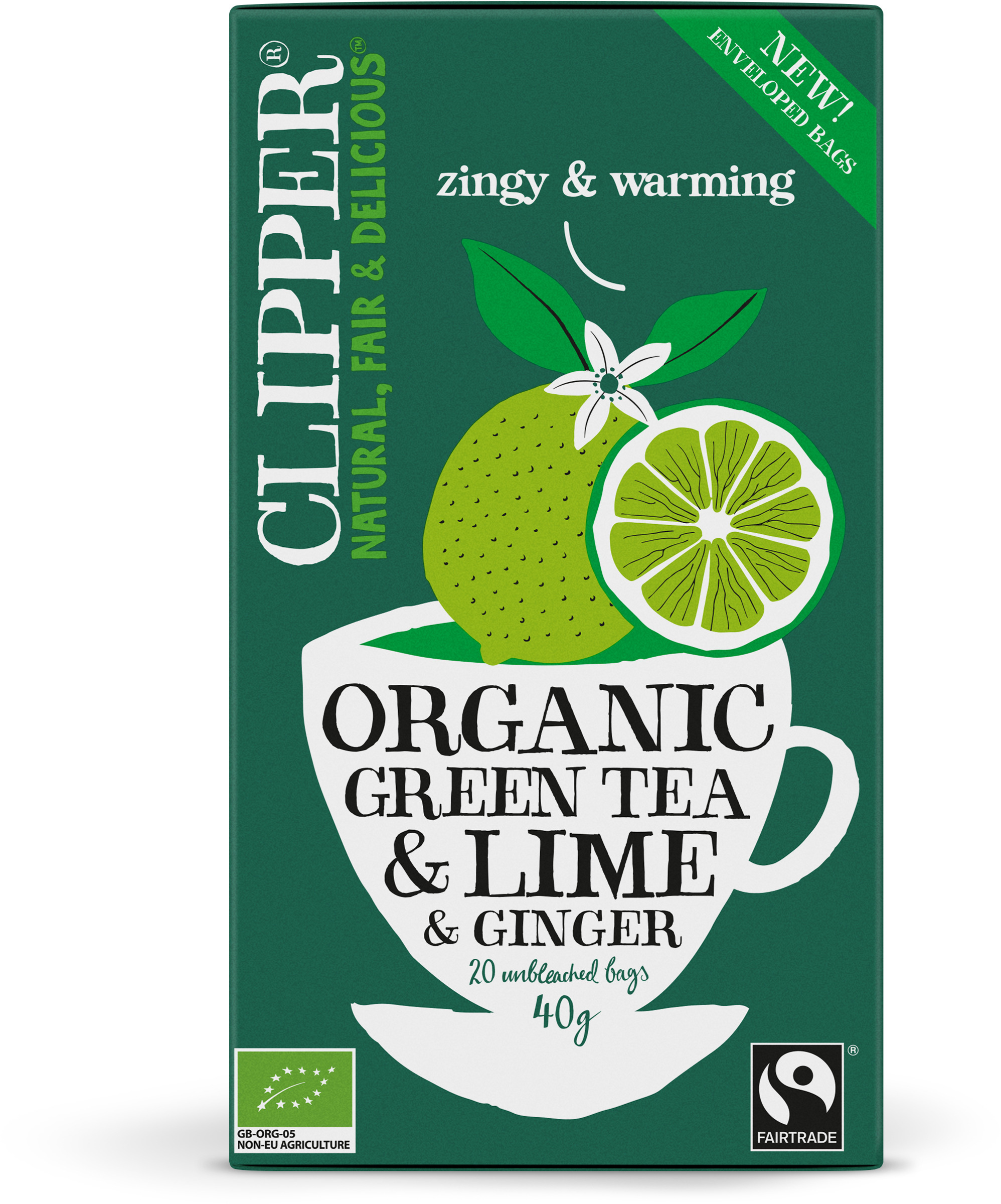 Clipper Organic Green Tea Lime & Ginger 20 st