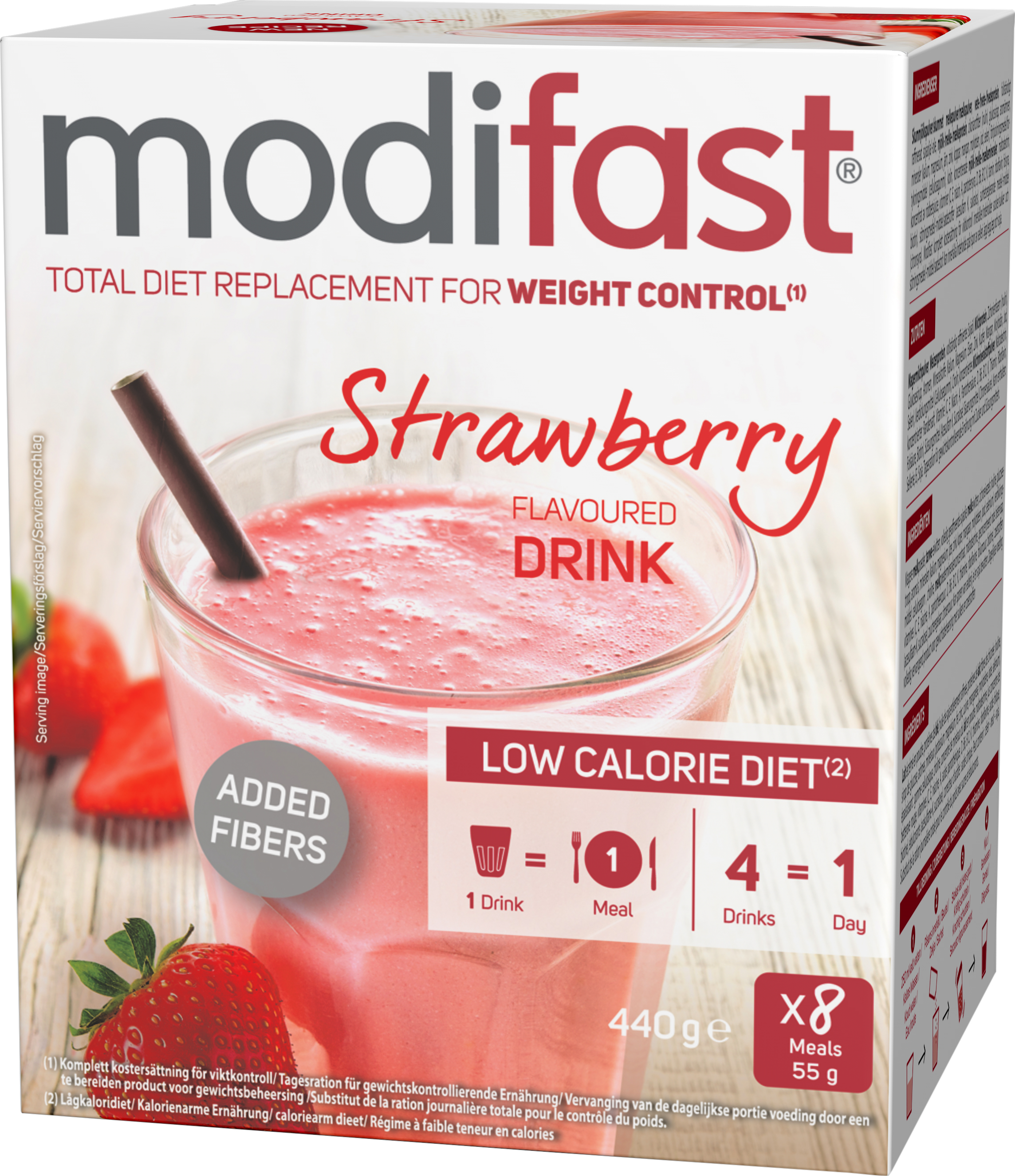 Modifast LCD Pulver Jordgubb 8 st