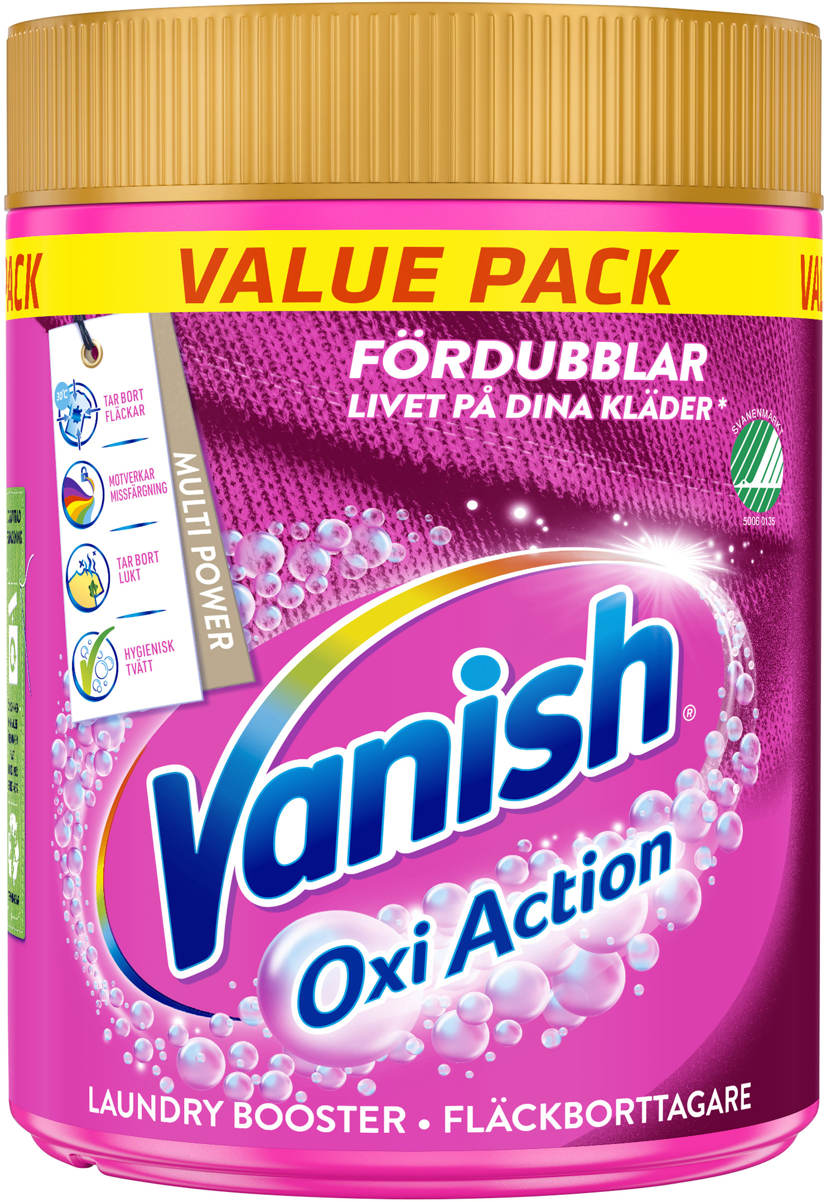 Vanish Oxi Action Pink Multi Power Fläckborttagare 940 g