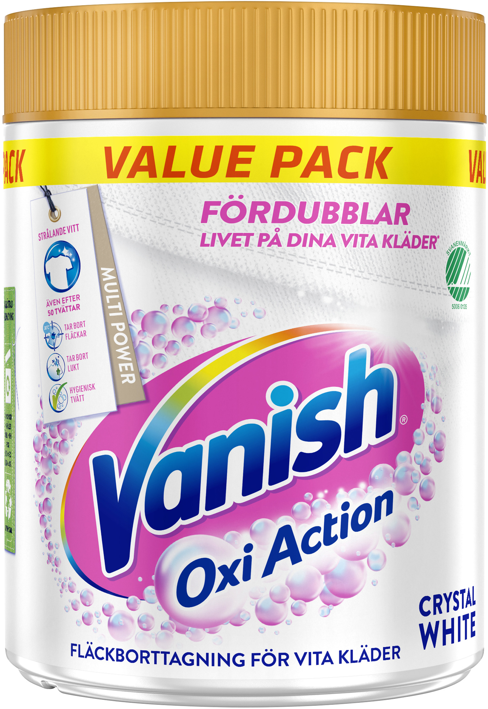 Vanish Oxi Action Crystal White Fläckborttagare 940 g