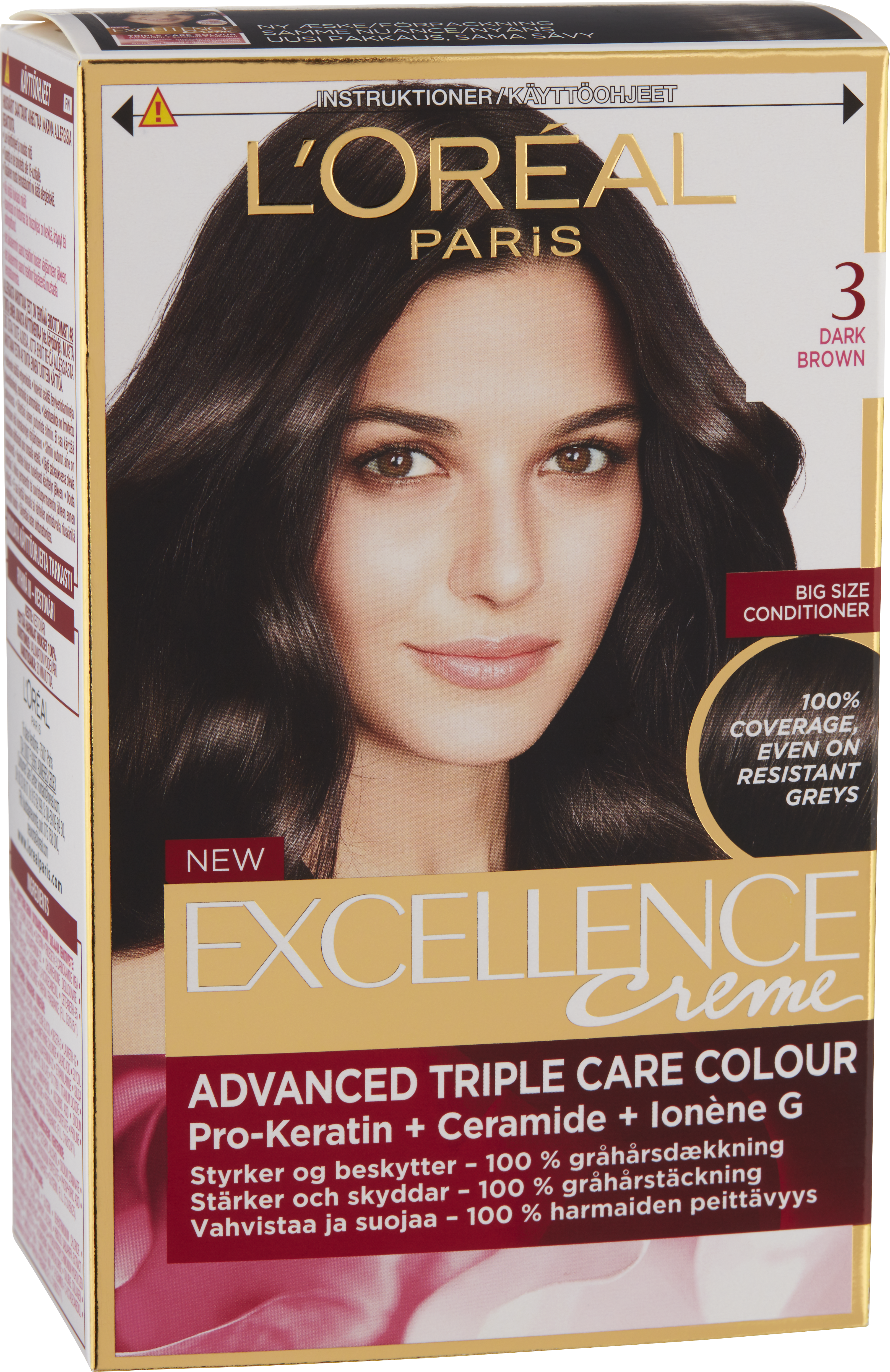 L'Oréal Excellence 3 Darkest Brown