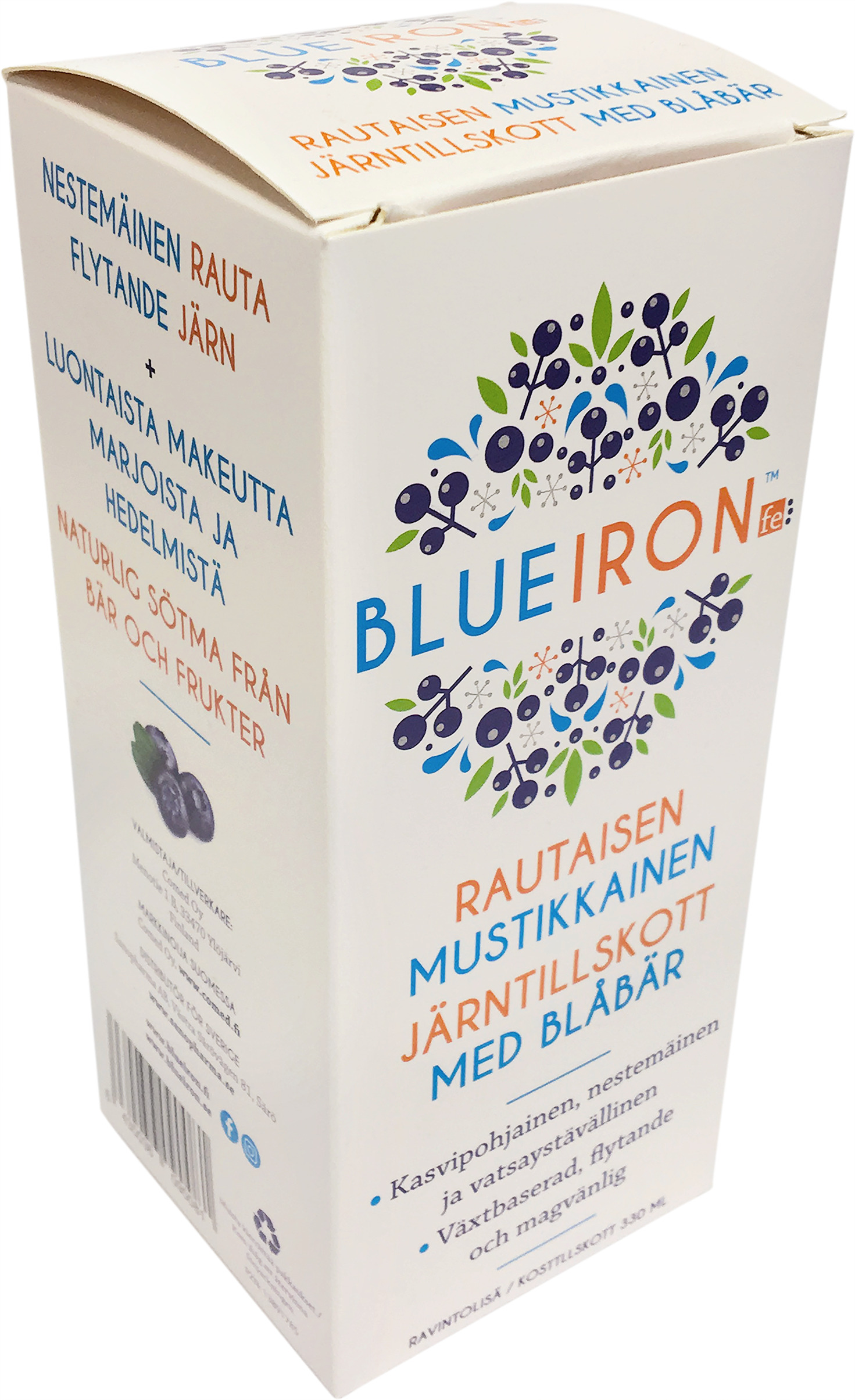 Blueiron Järntillskott & Blåbär 330 ml