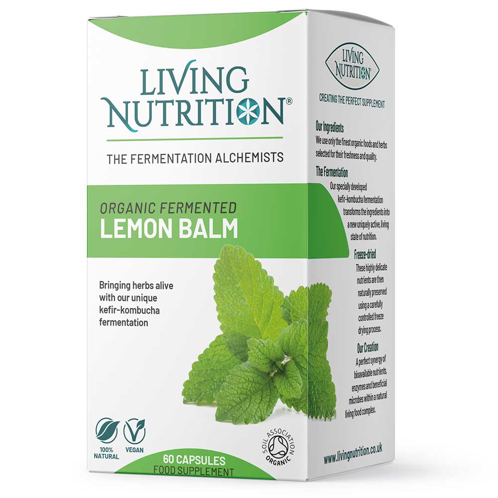 Living Nutrition Organic Fermented Lemon Balm 60 kapslar