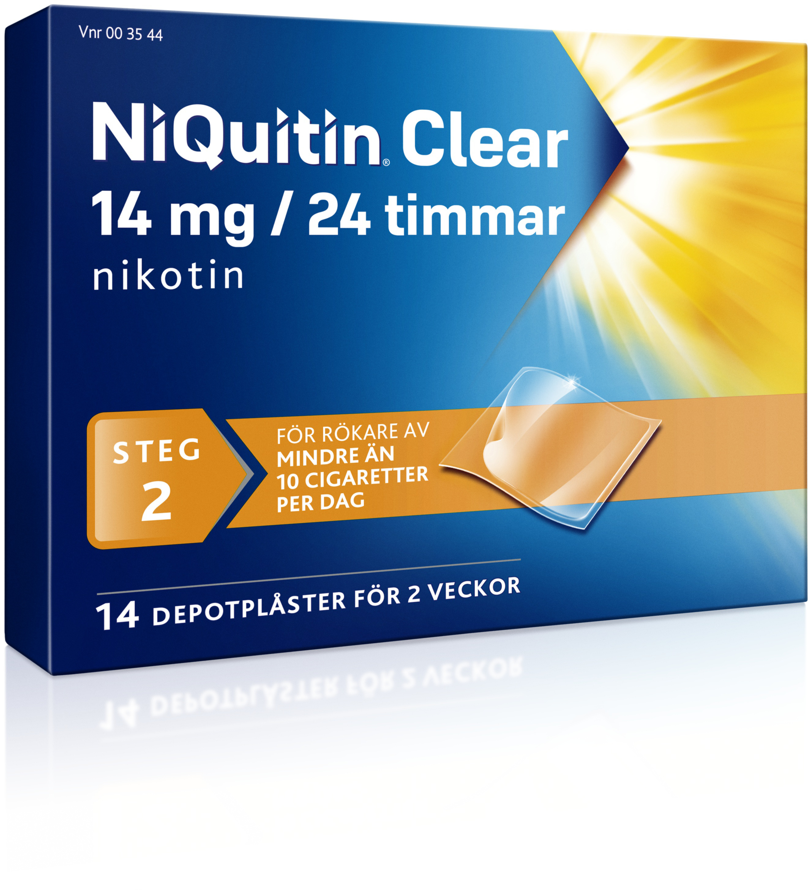 NiQuitin Clear 14 mg/24 timmar Nikotinplåster 14 st