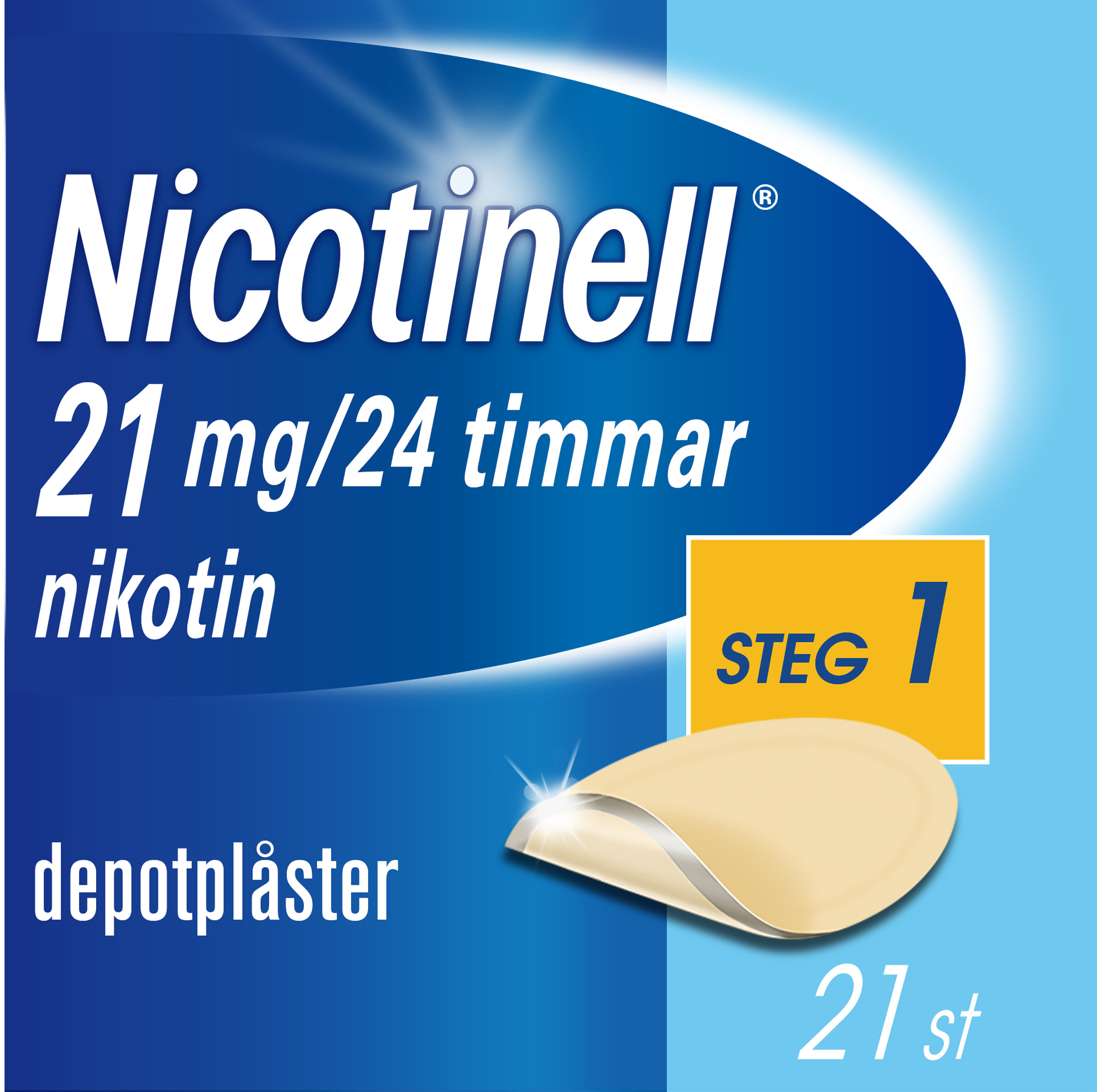 Nicotinell Nikotinplåster 21 mg/24 timmar Depotplåster 21 st
