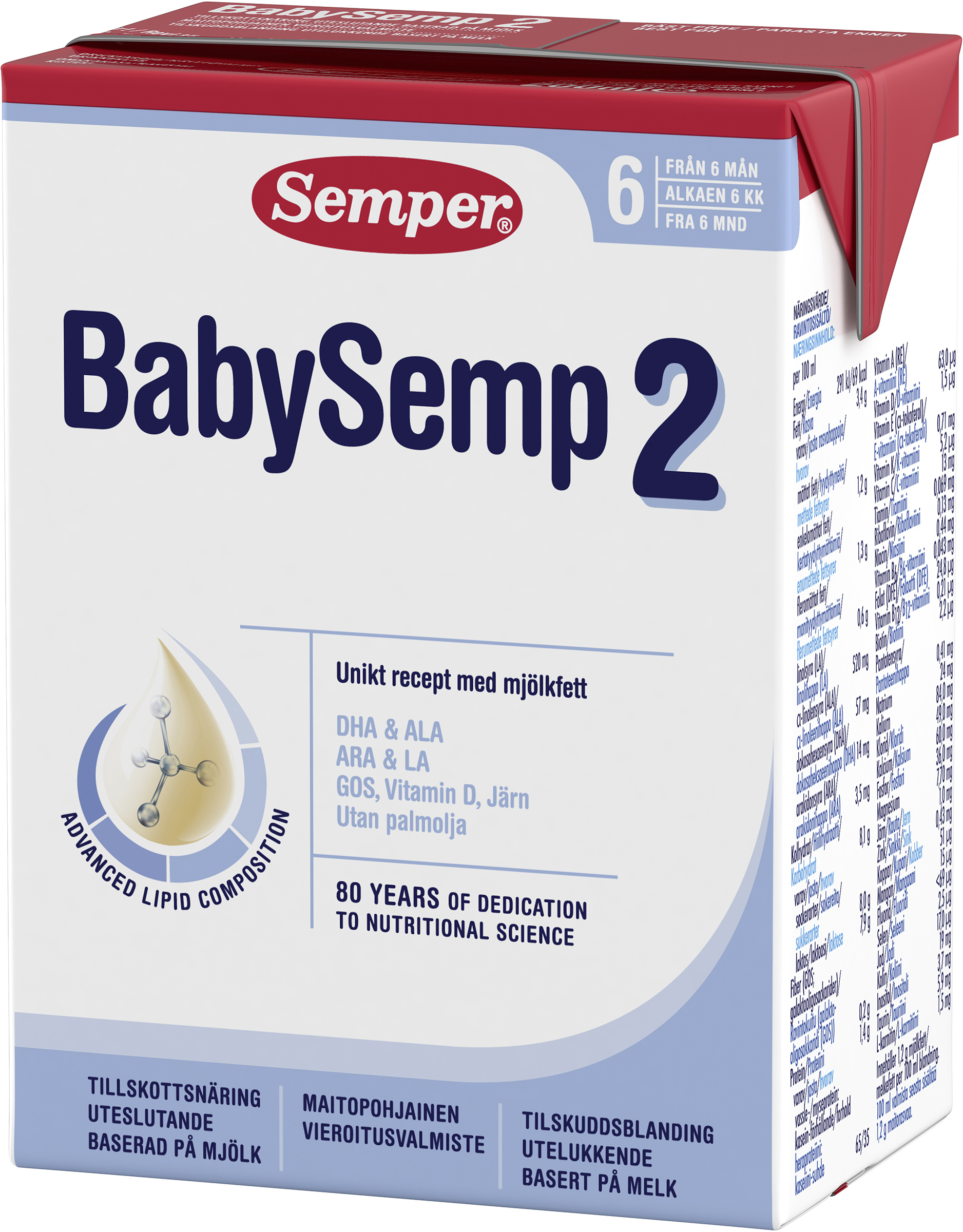 Semper BabySemp 2 Drickfärdig Tillskottsnäring 200 ml