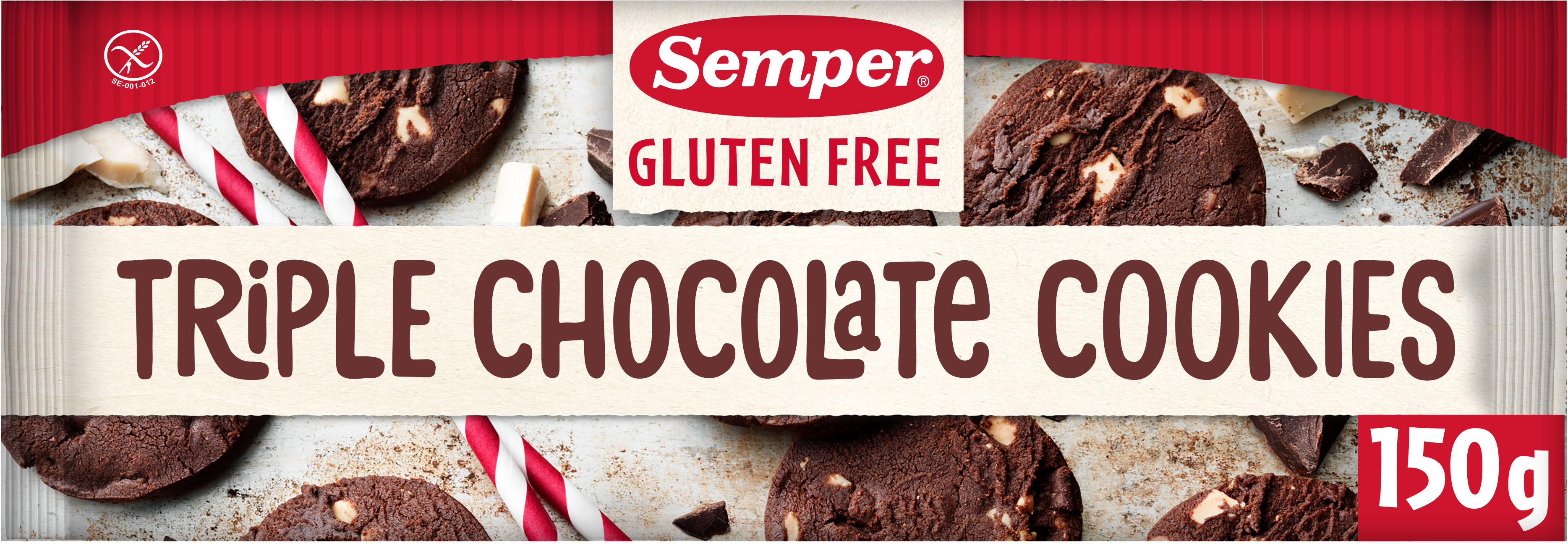 Semper Gluten Free Triple Chocolate Cookies 150 g