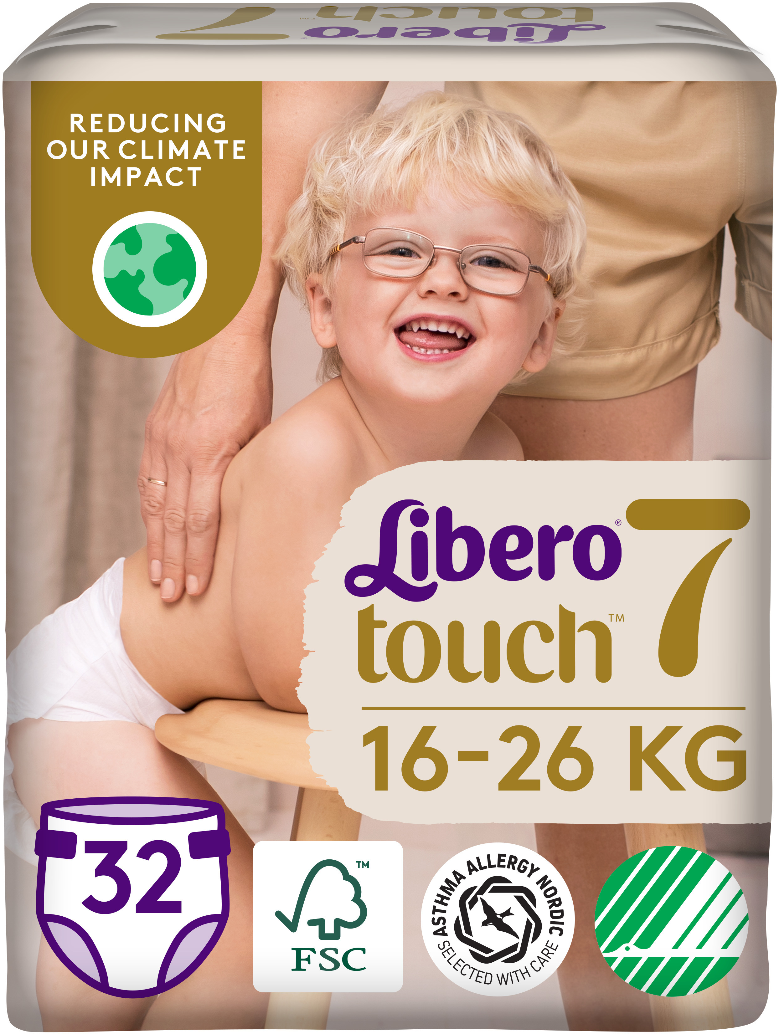 Libero Touch 7 Blöjor (16-26 kg) 32 st