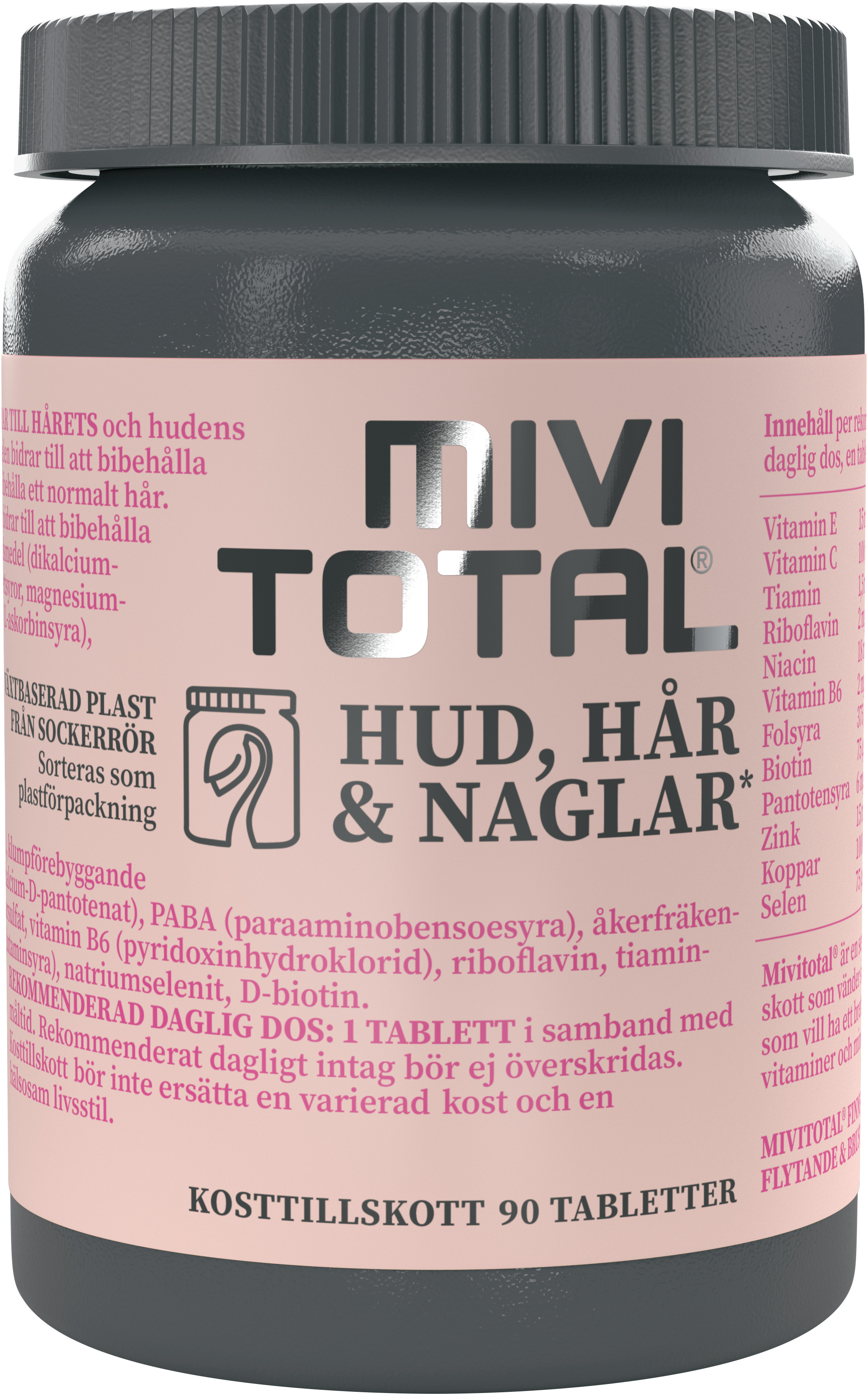 Mivitotal Hud, Hår & Naglar 90 tabletter