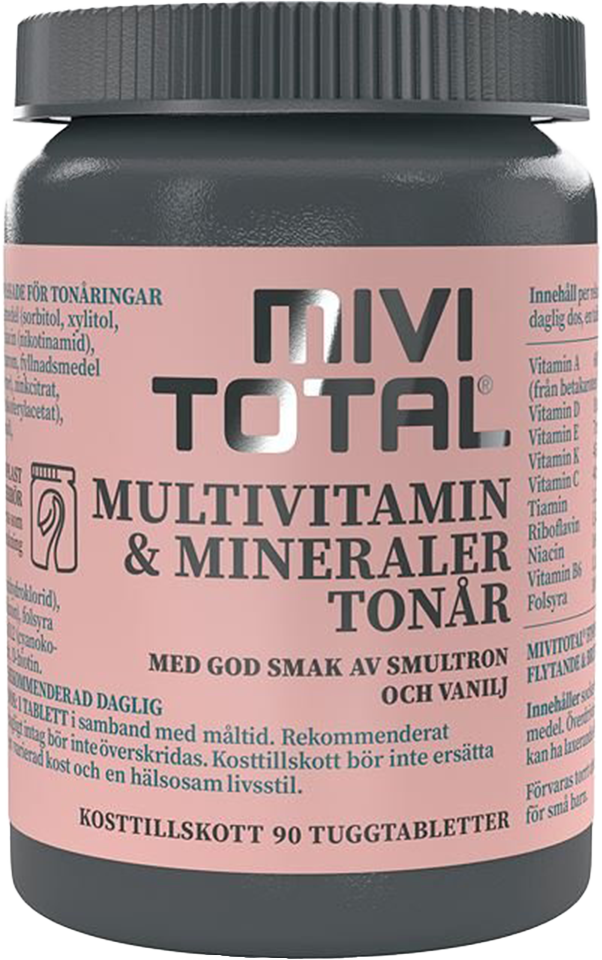 Mivitotal Multivitamin & Mineraler Tonår 90 tabletter