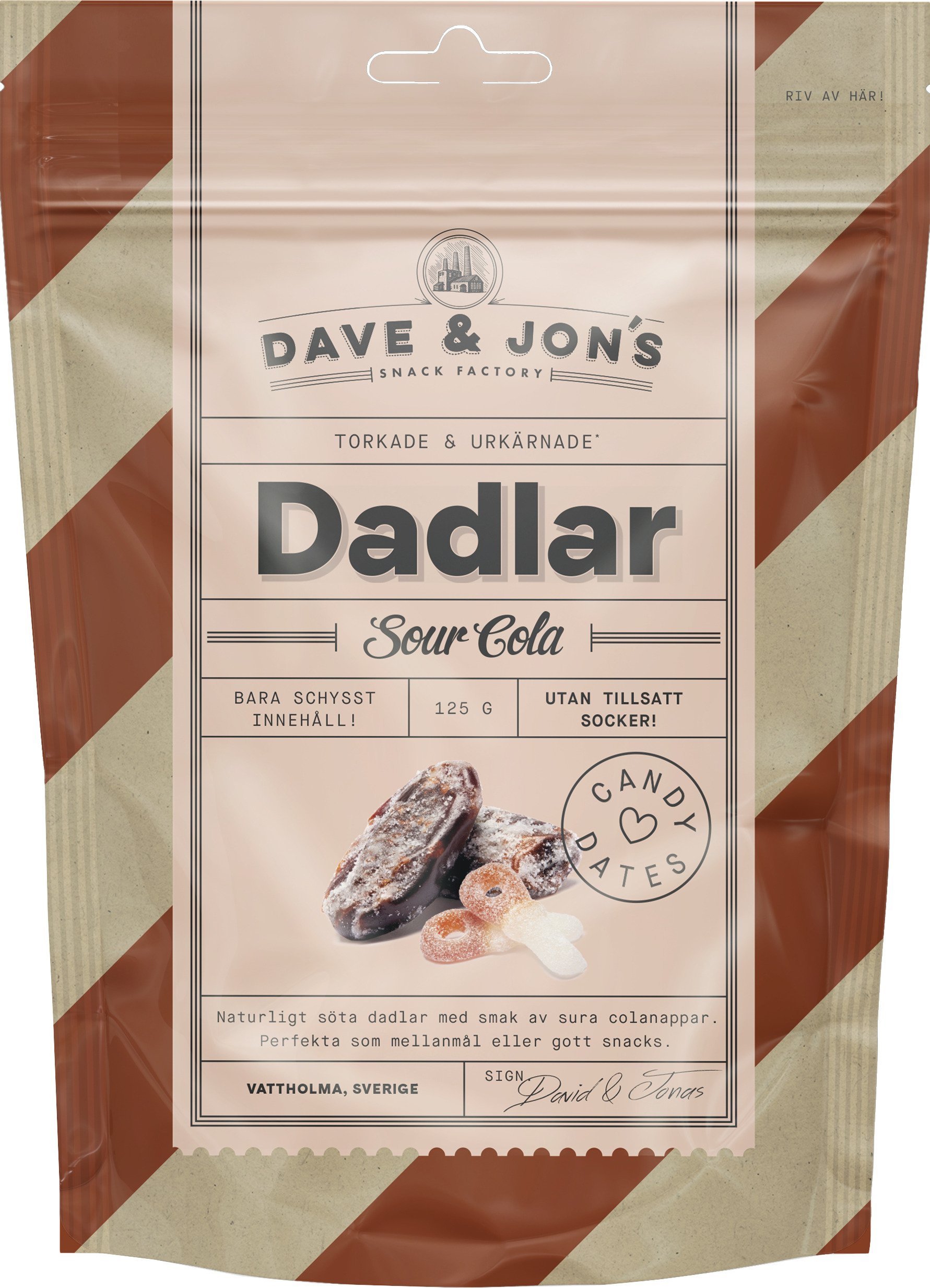 Köp DAVE & JON´S Dadlar Sour Cola 125 g Apohem