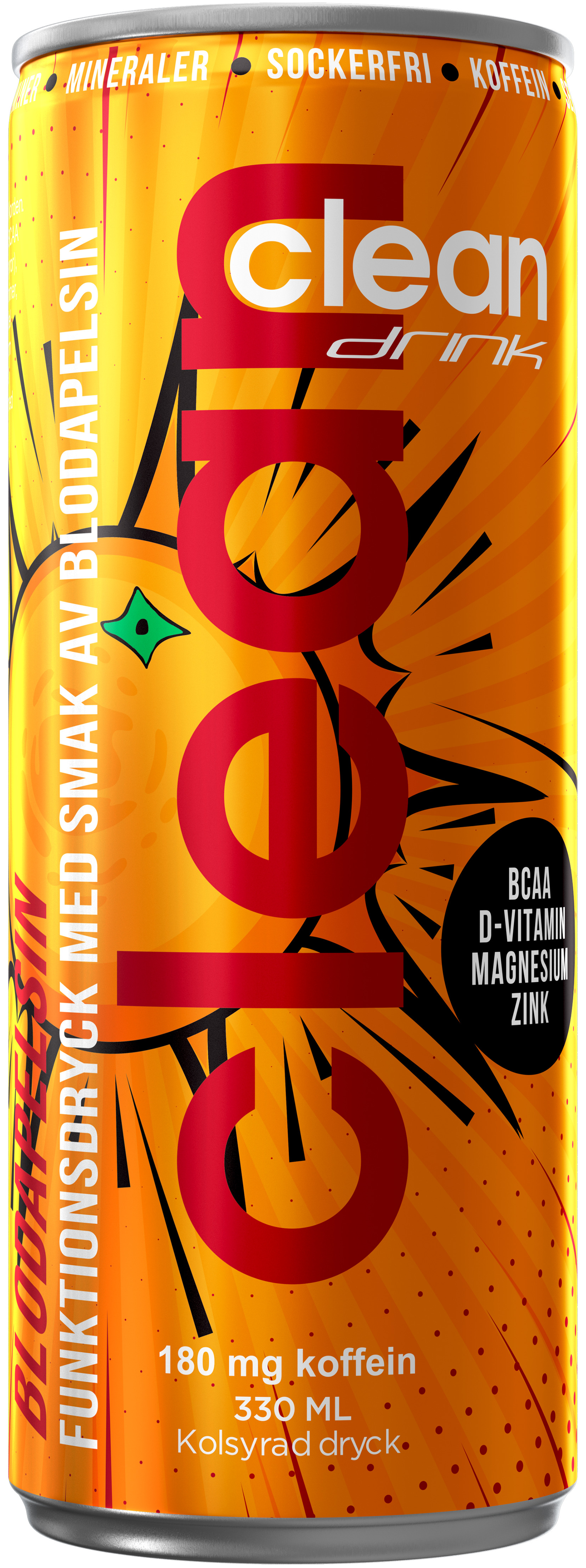 Clean Drink BCAA Blodapelsin 330 ml