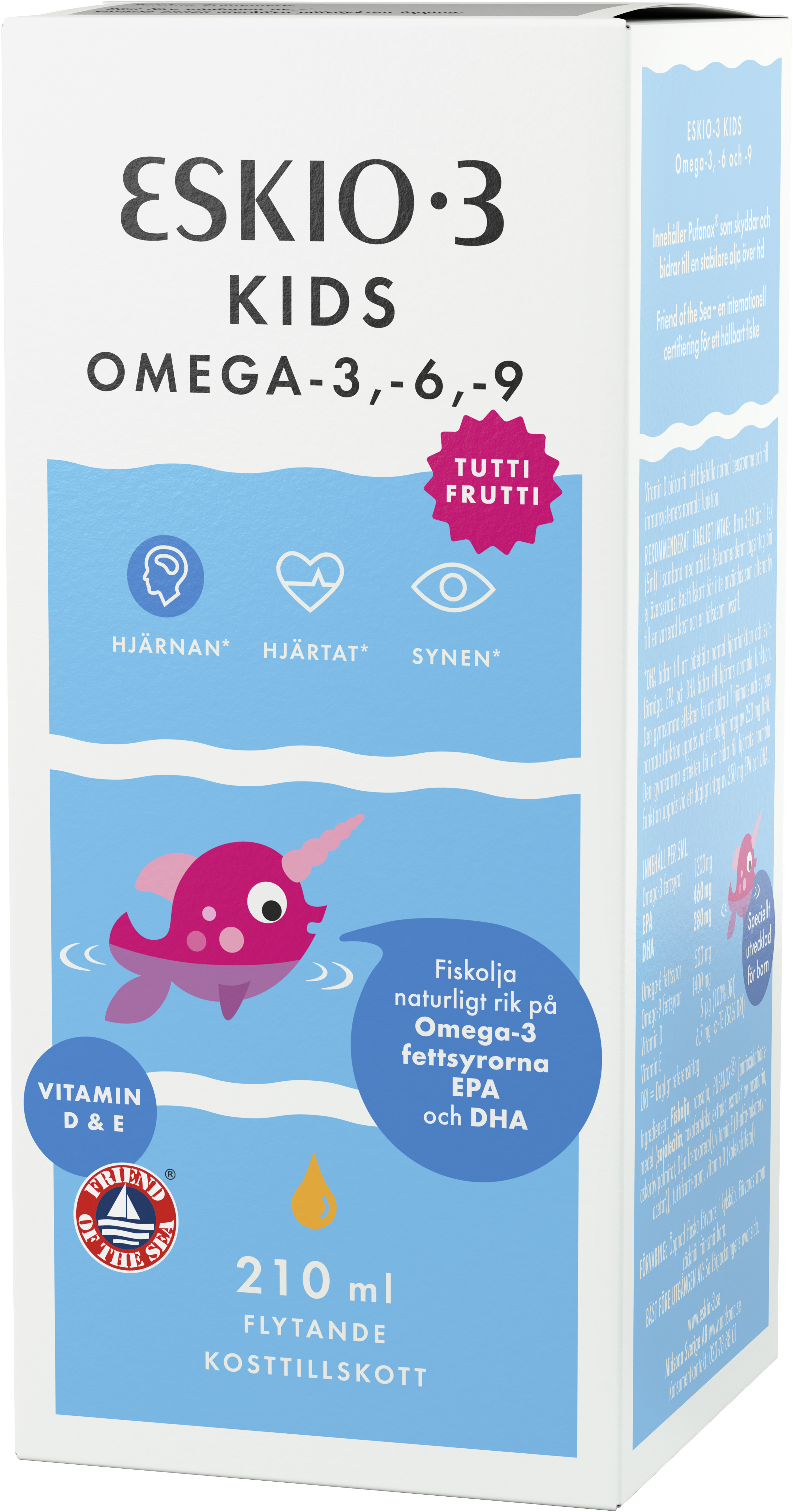 Eskio-3 Kids Omega-3, 6 & 9 Flytande 210 ml