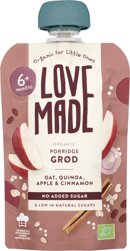 LoveMade Grōt Havre, Quinoa, Äpple & Kanel 100 g