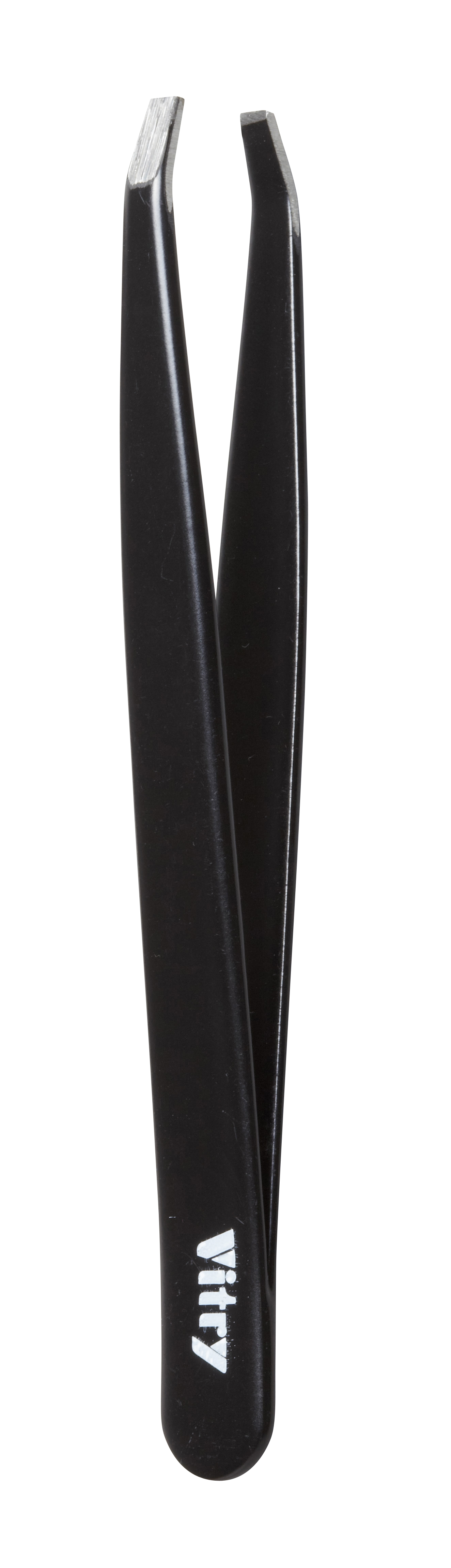 Vitry Professional Tweezer Crab Ends Stainless Steel Black 1 st