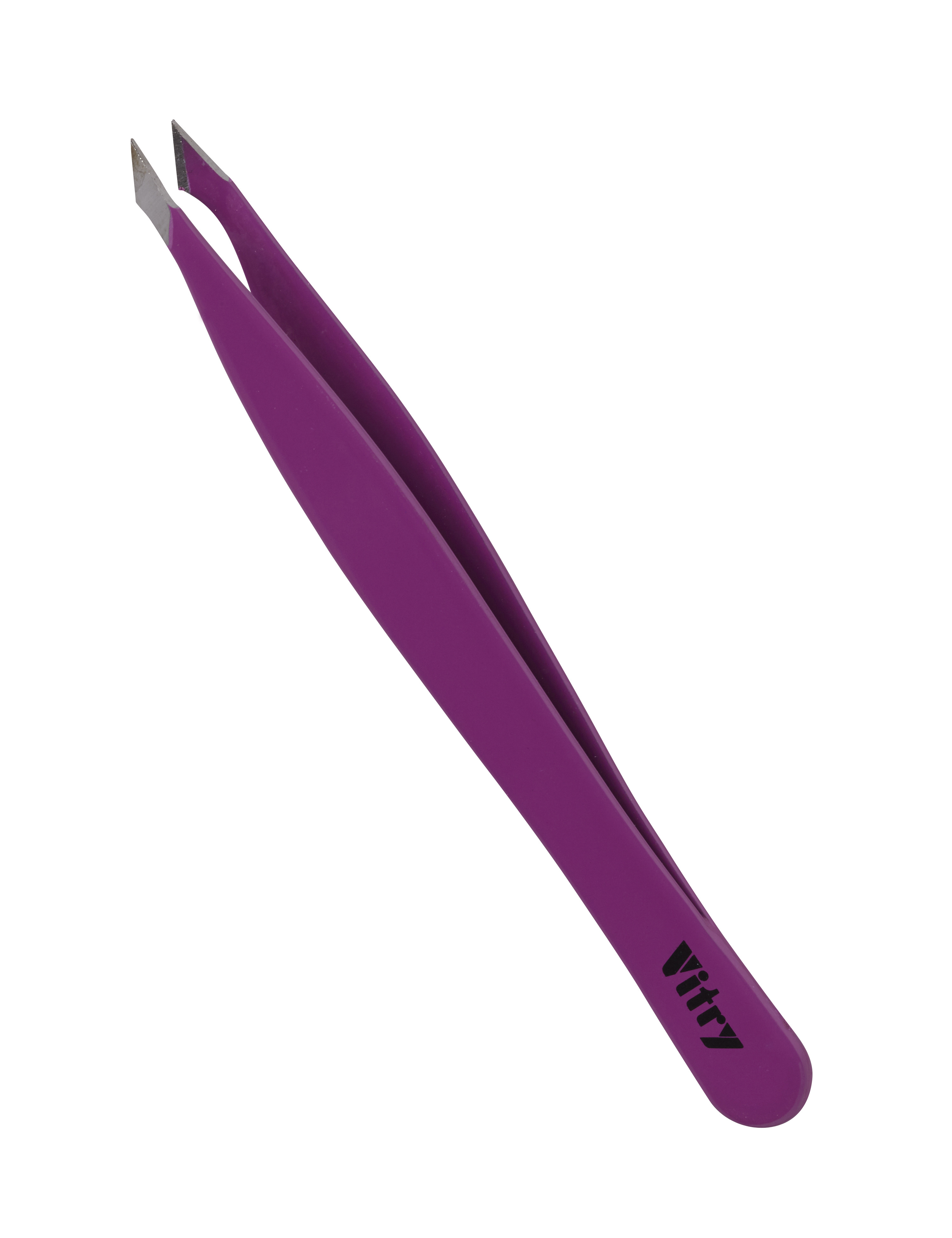 Vitry Yatagan Tweezer Pointed Ends Stainless Steel Purple 1 st